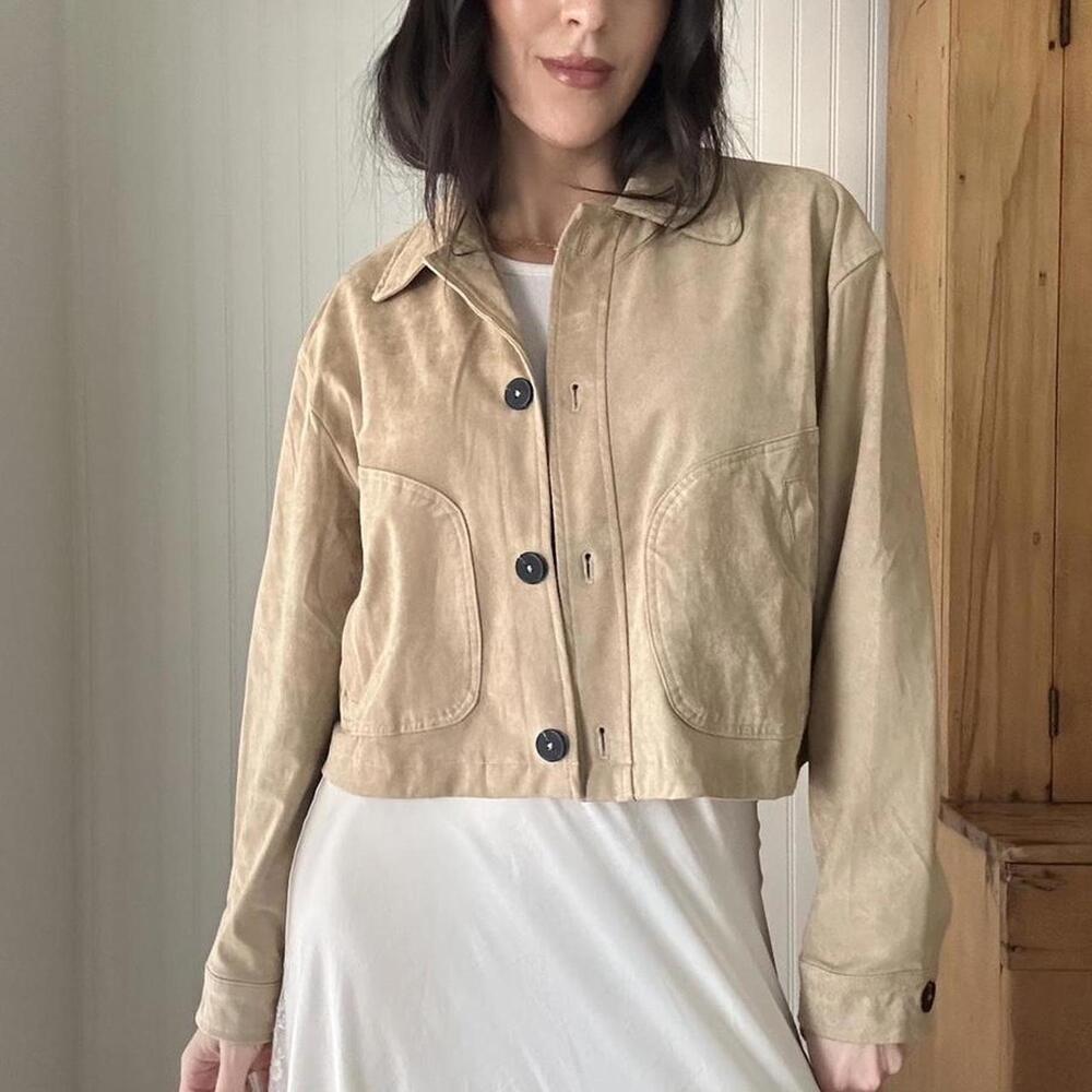 Miou Muse faux suede jacket size M